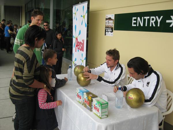 All Whites, Ivan Vicelich and David Mulligan at New World Remuera 
